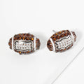 Sparkle Football Stud Earrings