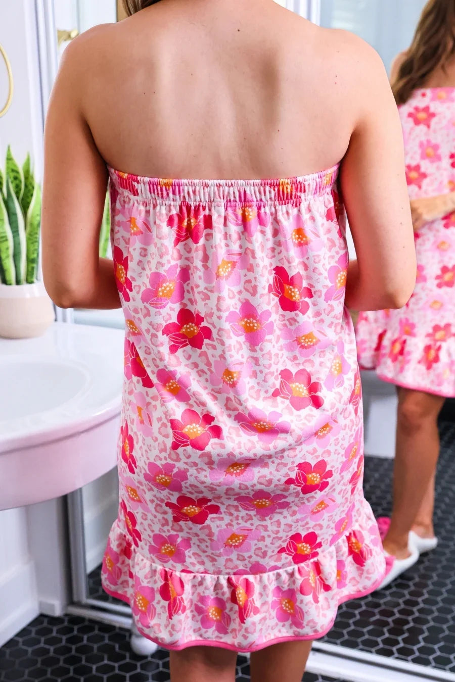 Pink Petals & Prep Bath Wrap