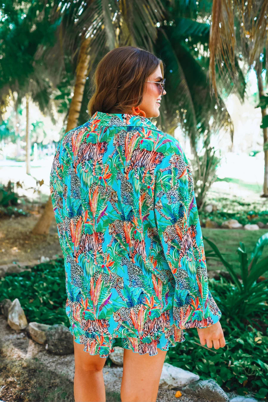 Wild Tropics Pleated Set - Reg & Curvy