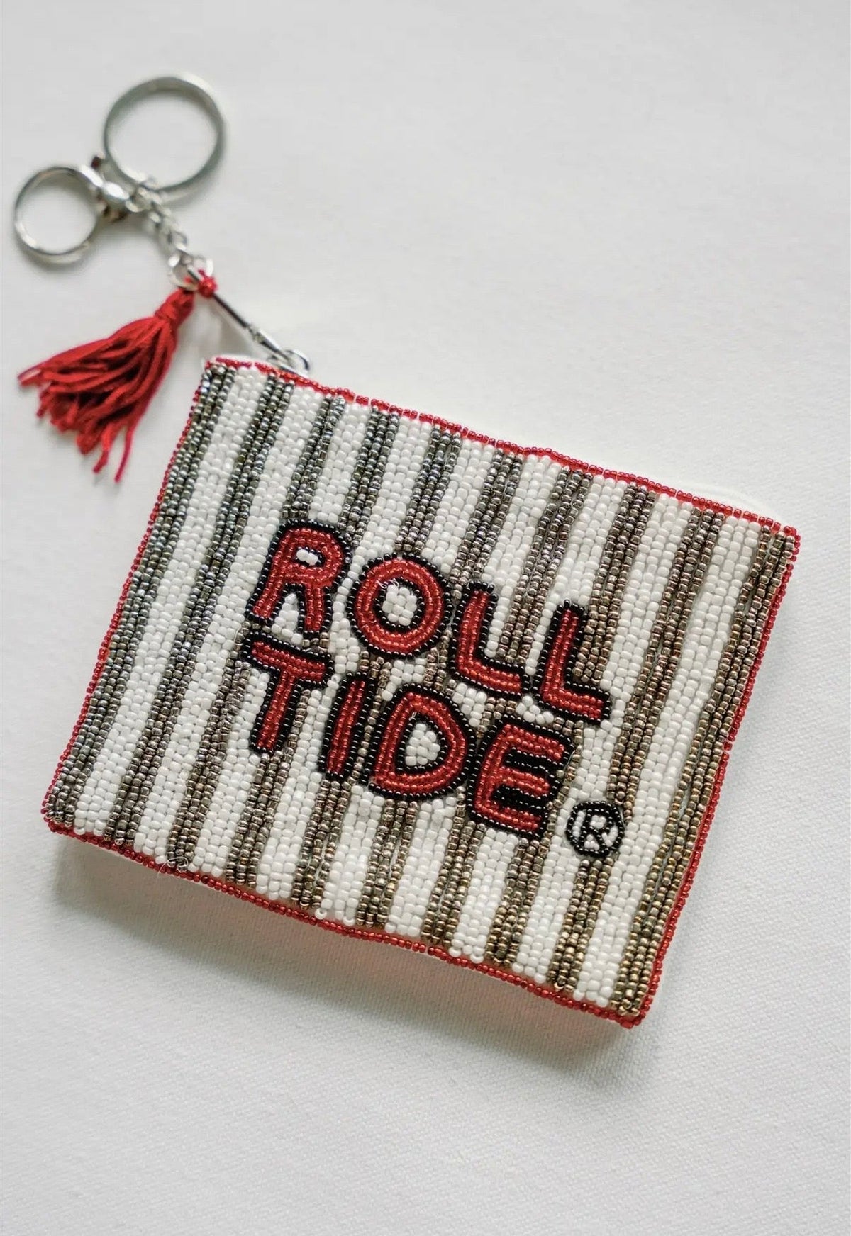 University of Alabama Beaded Coin Purse