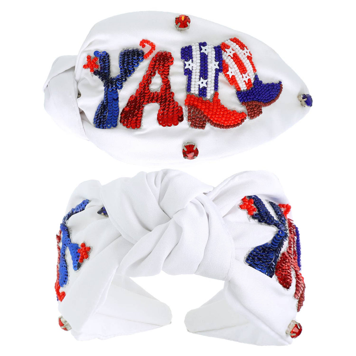 Y’all-American Sparkle Knot Headband