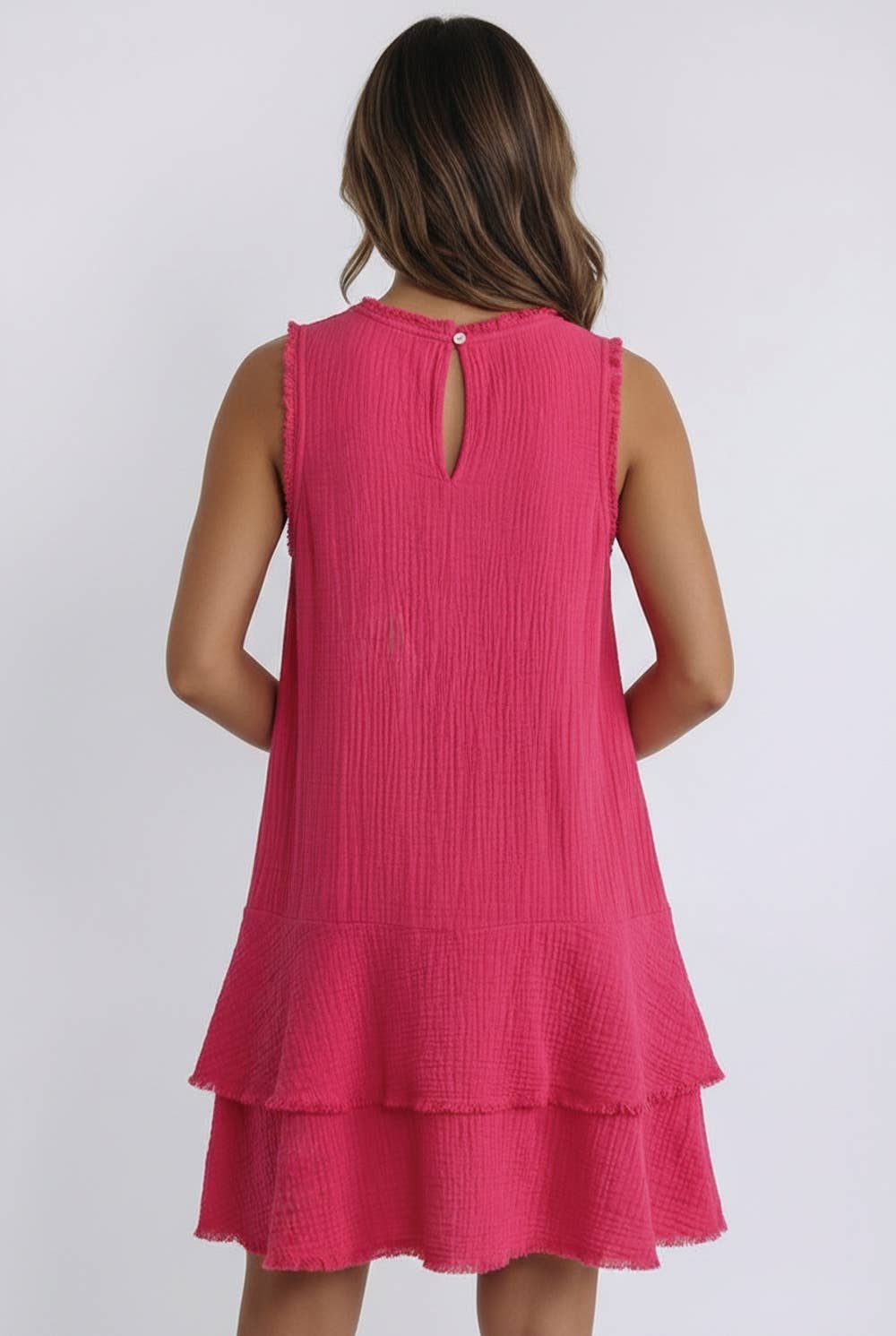 Fuchsia Fiesta Gauze Dress