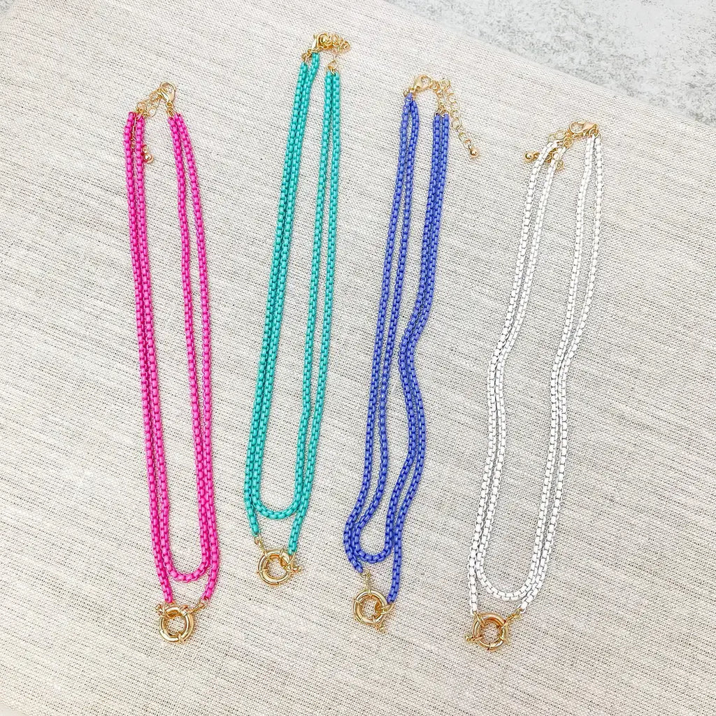 Seafoam Glow Chain Necklace