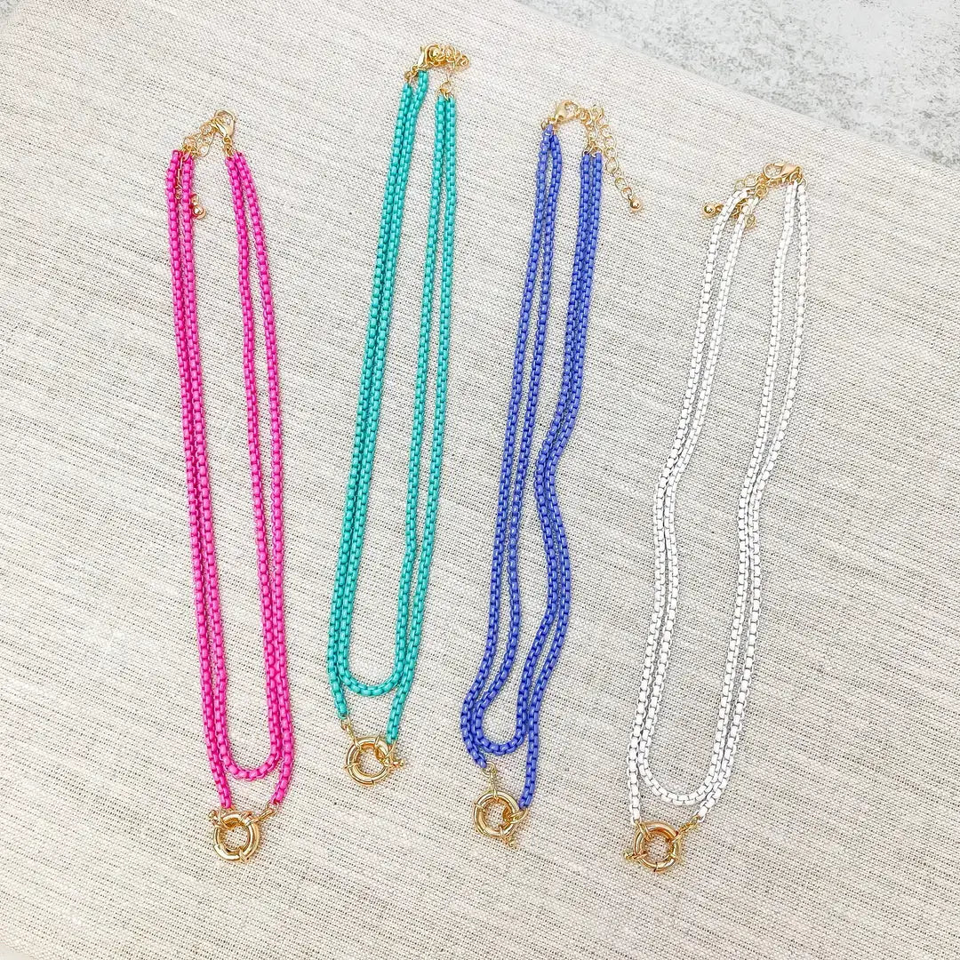 Seafoam Glow Chain Necklace