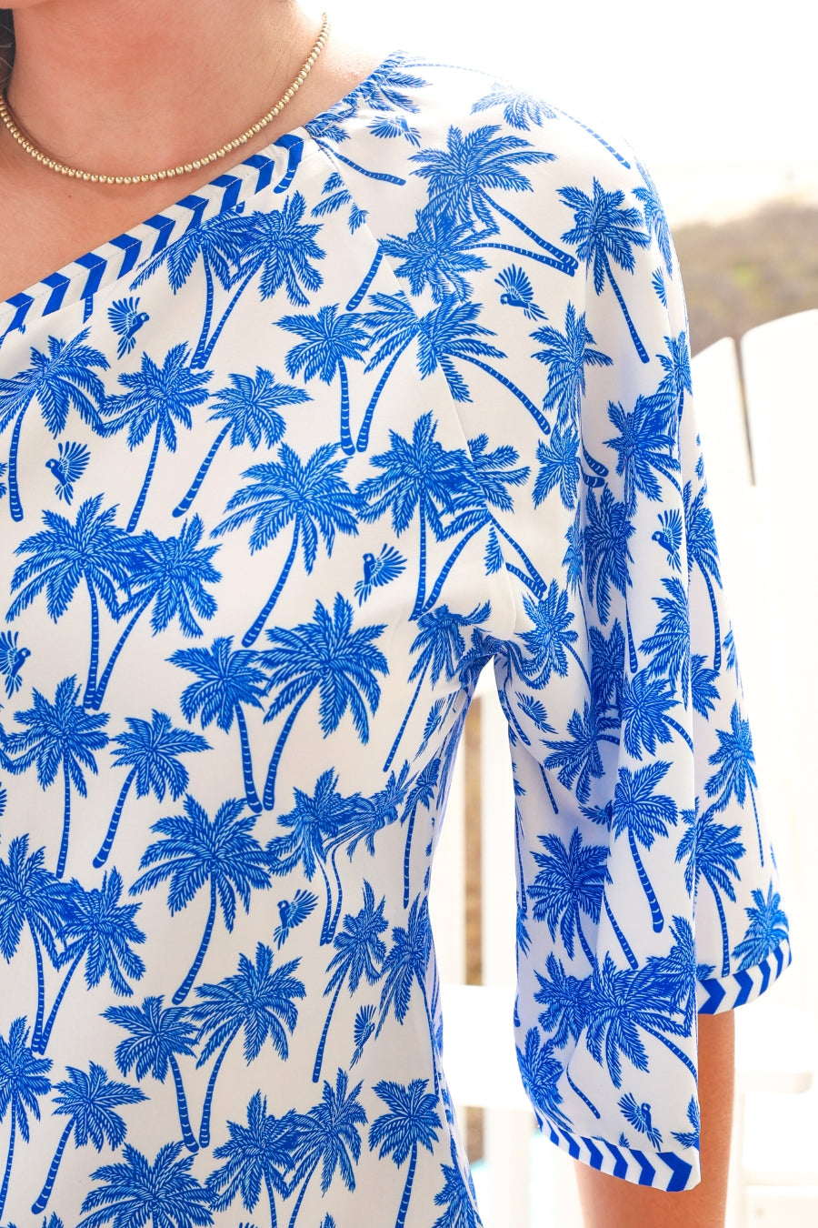 Blue Lagoon Palm Dress - Reg & Curvy