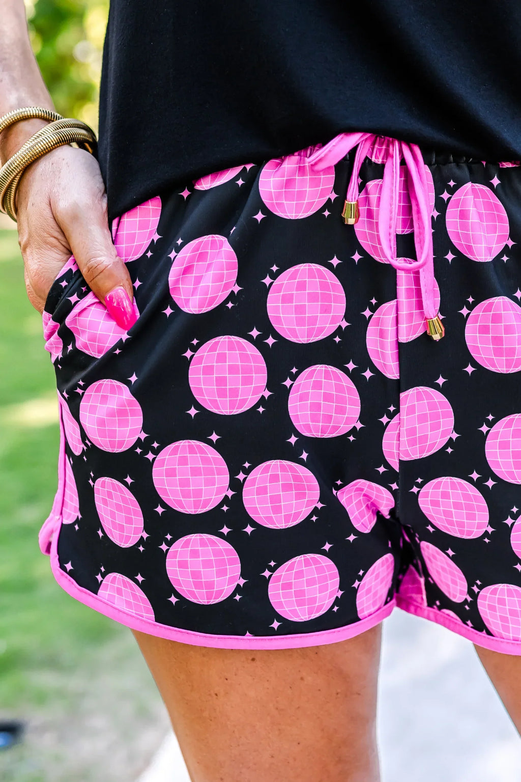 Pink Party Pop Disco Shorts - Reg & Curvy