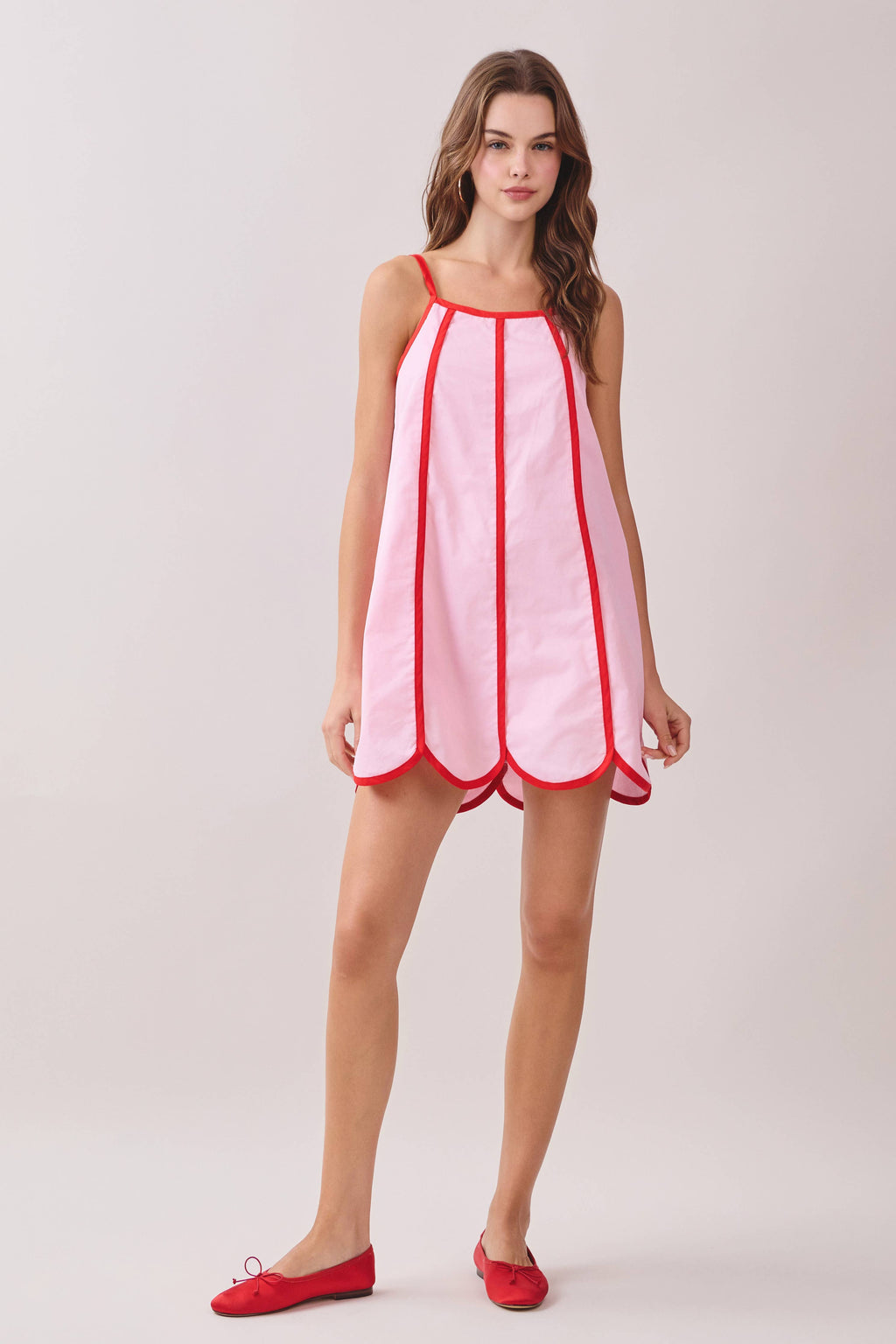Sweetheart Stroll Scallop Dress