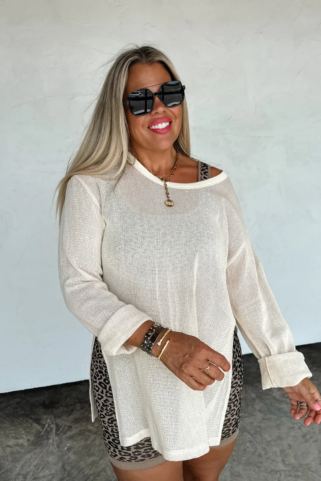 Coastal Breeze Mesh Tunic - Curvy