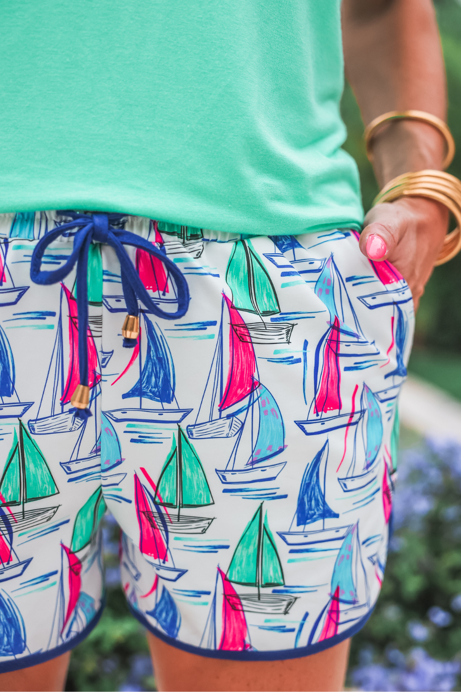 Harbor Days Sailboat Shorts - Reg & Curvy