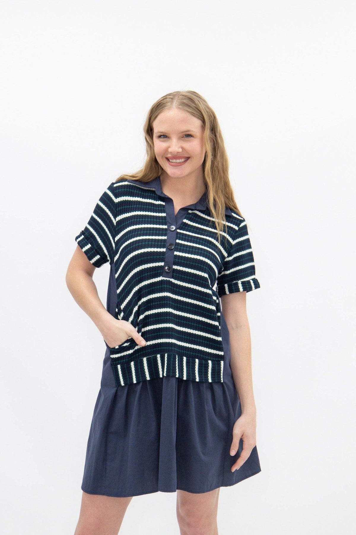 The Navy Lineup Polo Dress - Reg & Curvy