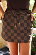The Chestnut Check Skort - Reg & Curvy