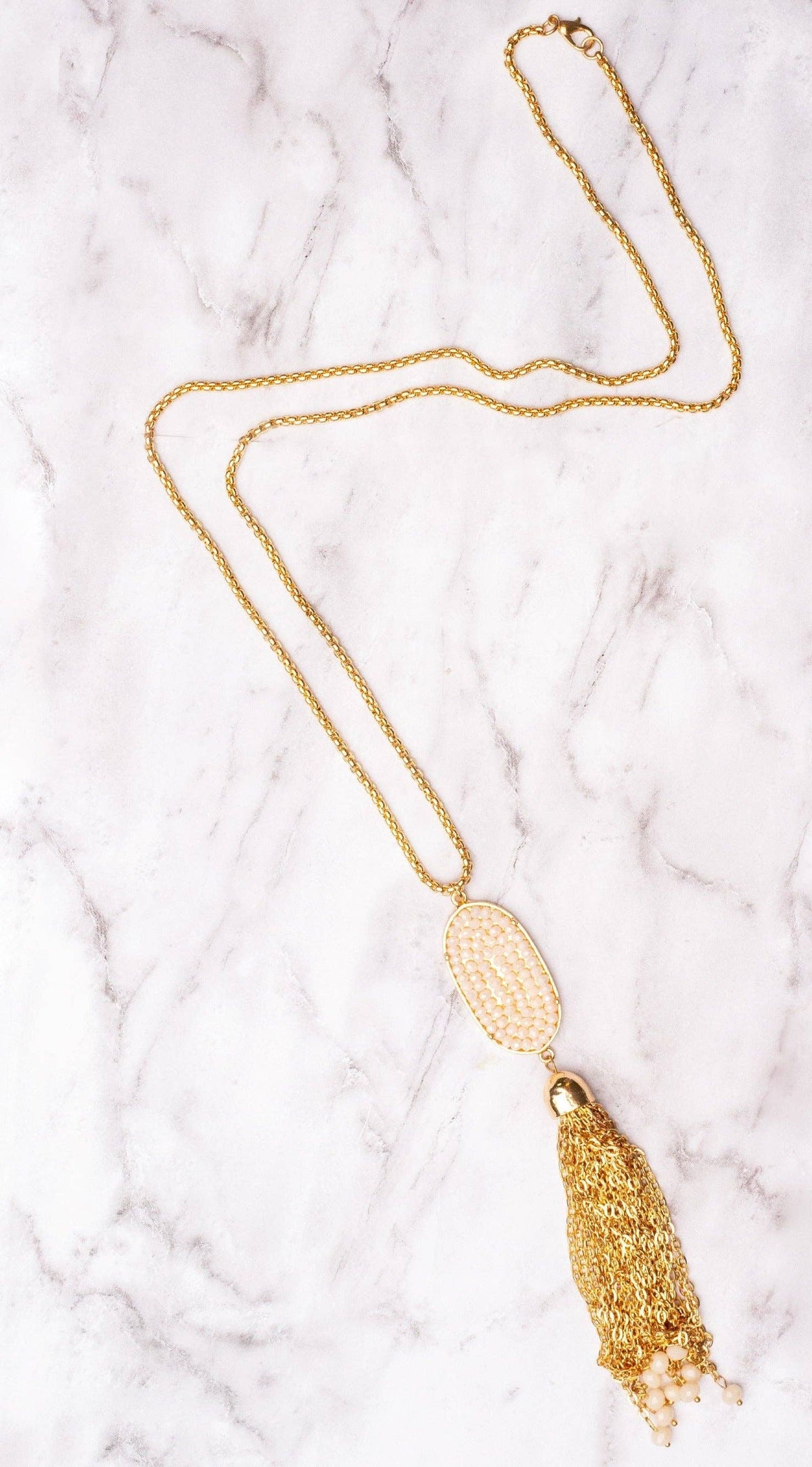 Golden Hour Tassel Necklace