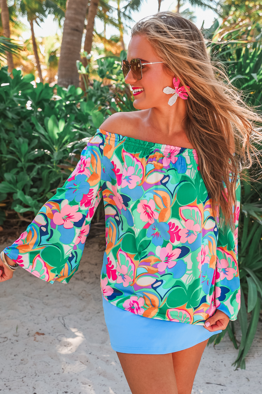 Tropic State of Mind Off Shoulder Top - Reg & Curvy
