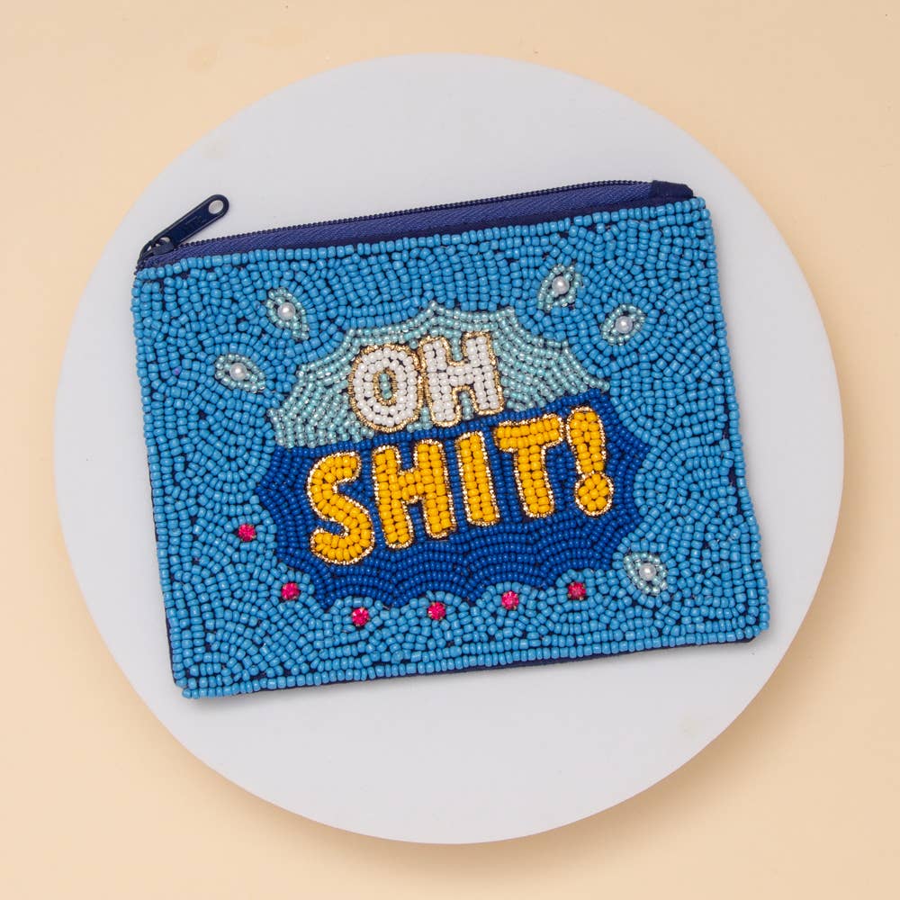 Oh Sh*t! Beaded Coin Purse