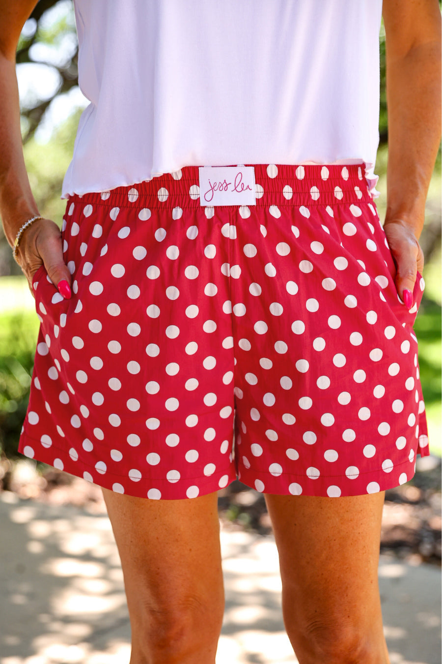 Saturday Spirit Boxer Shorts in Red - Reg & Curvy
