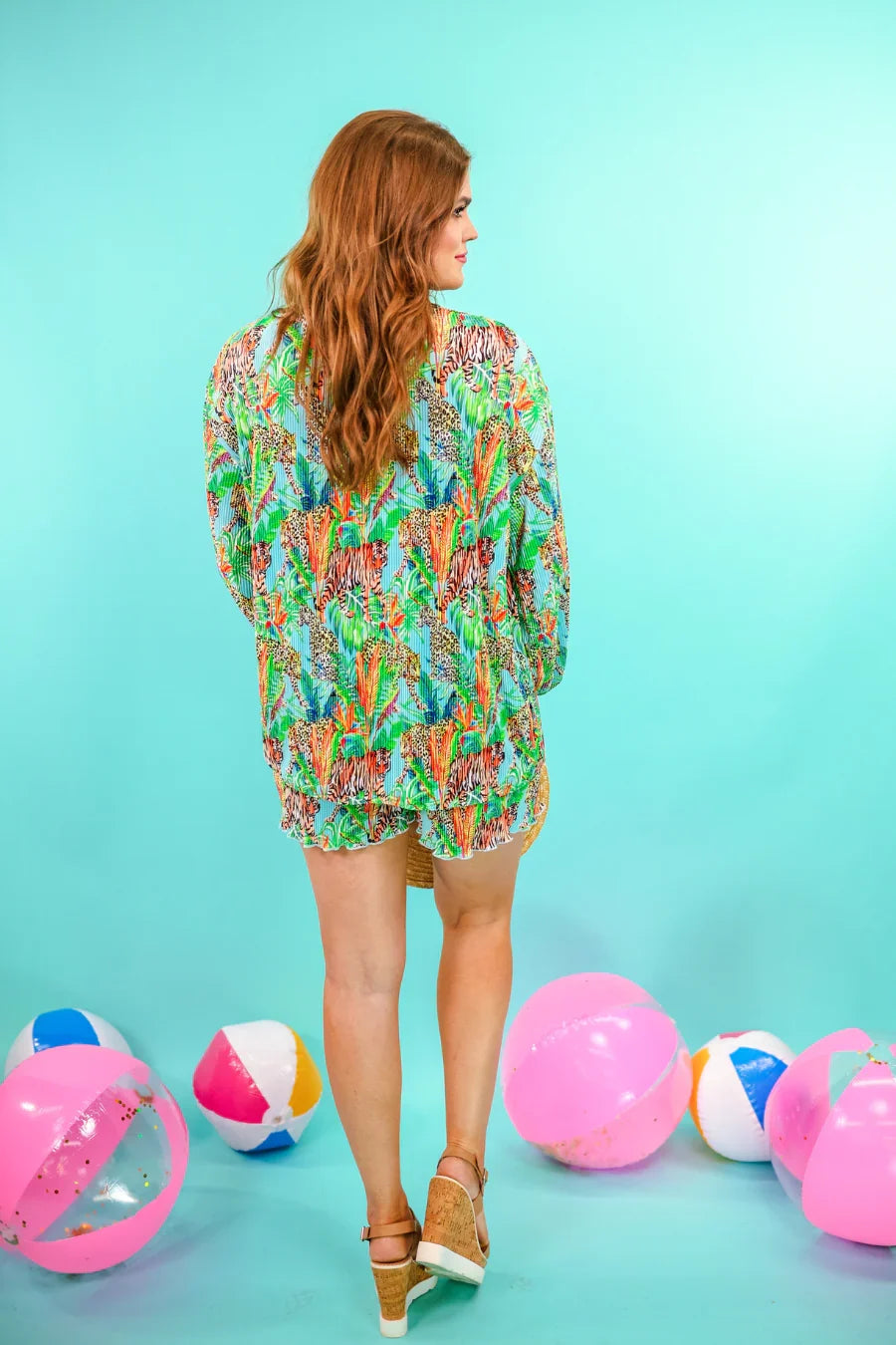 Wild Tropics Pleated Set - Reg & Curvy