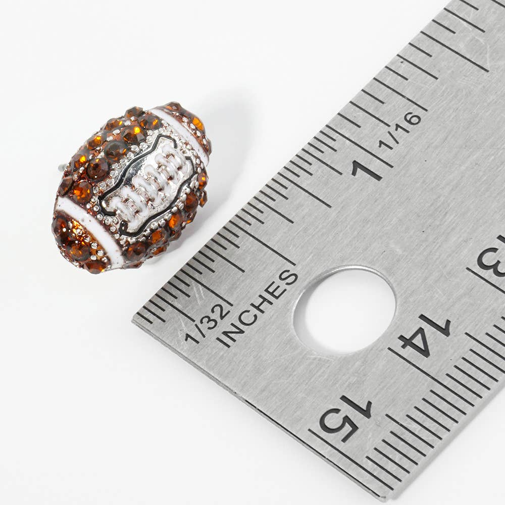 Sparkle Football Stud Earrings