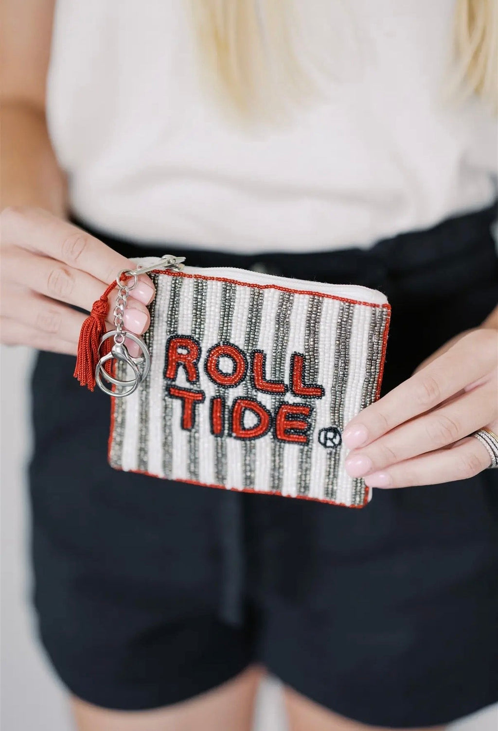 University of Alabama Beaded Coin Purse