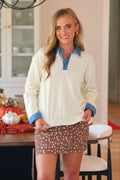*PREORDER* Denim & Cream Dream Sweater - Reg & Curvy