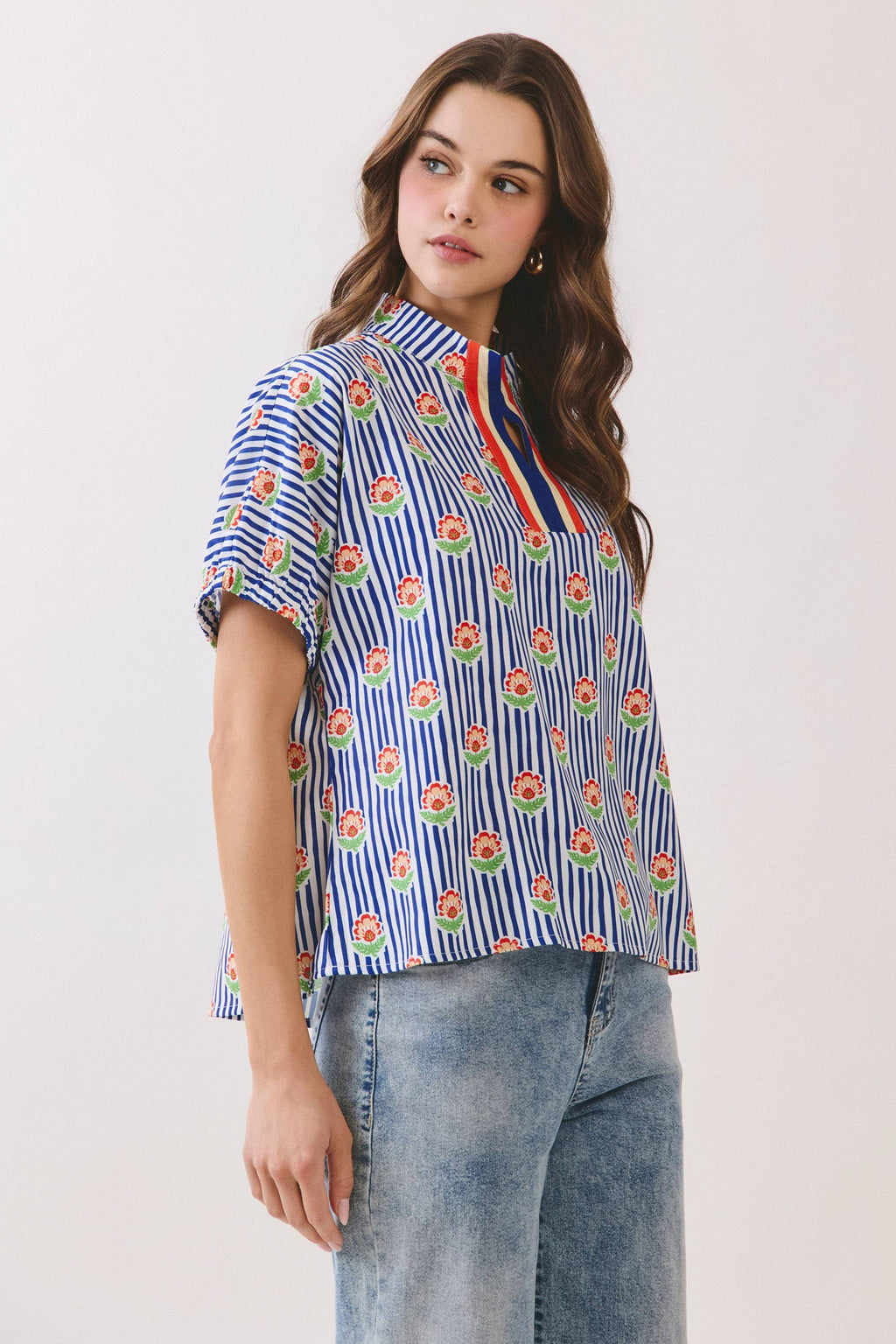 Picnic Stripe Bloom Top