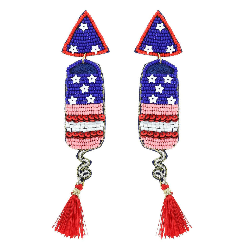 Firecracker Fringe Statement Earrings