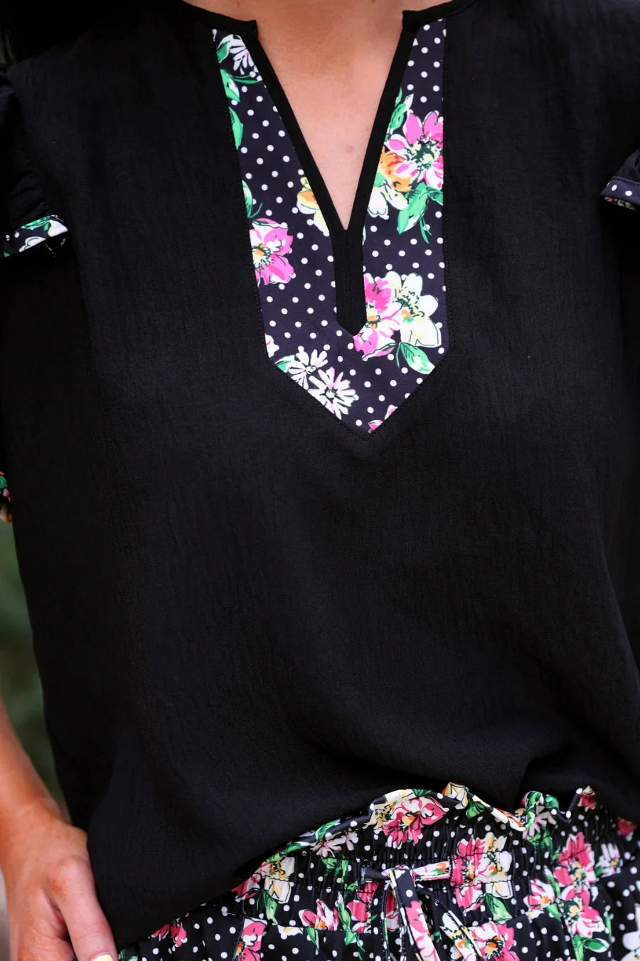 Midnight Garden Flutter Top - Reg & Curvy