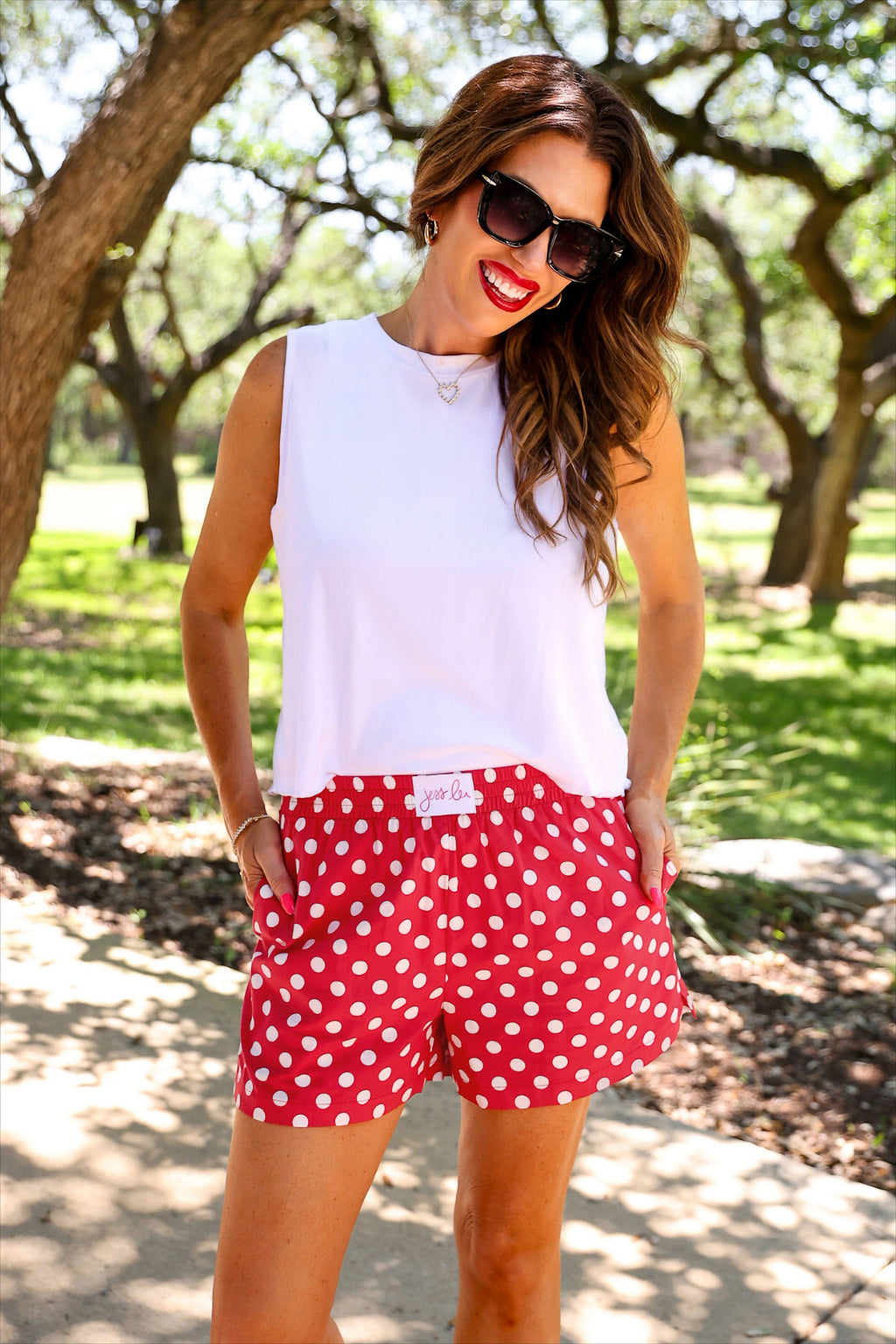 Saturday Spirit Boxer Shorts in Red - Reg & Curvy
