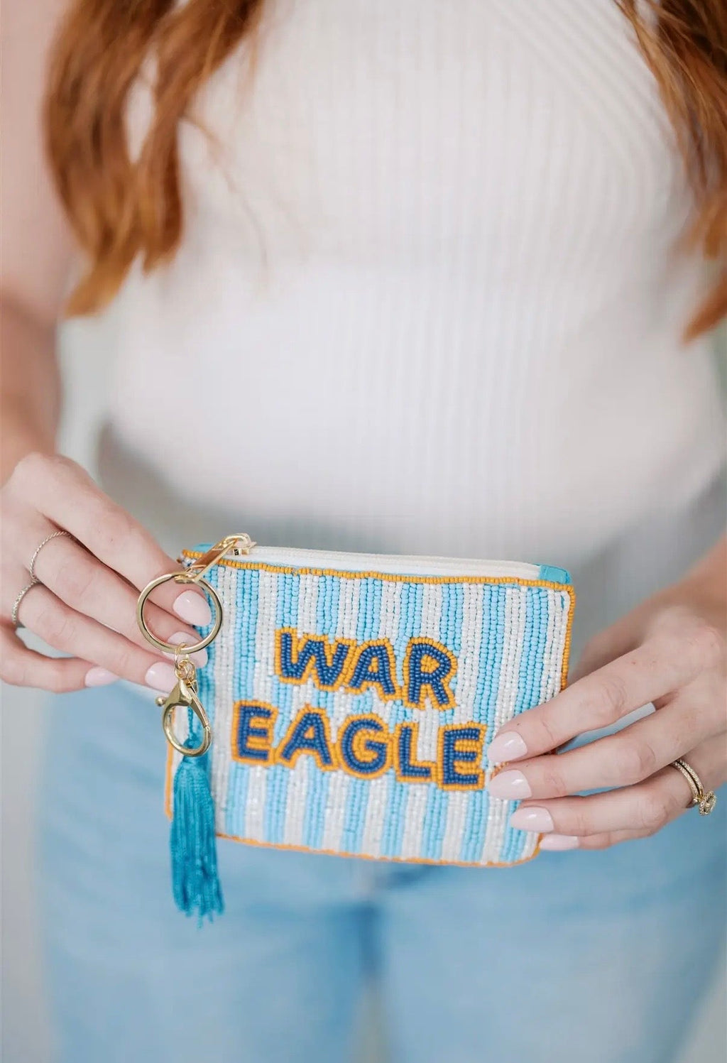 Auburn University Beaded Coin Purse