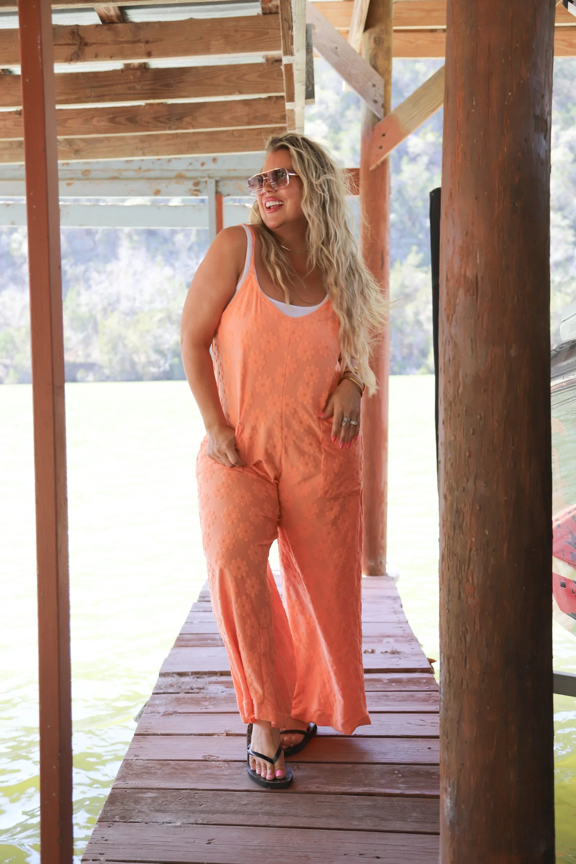 Sunset Daisy Terry Romper - Reg & Curvy