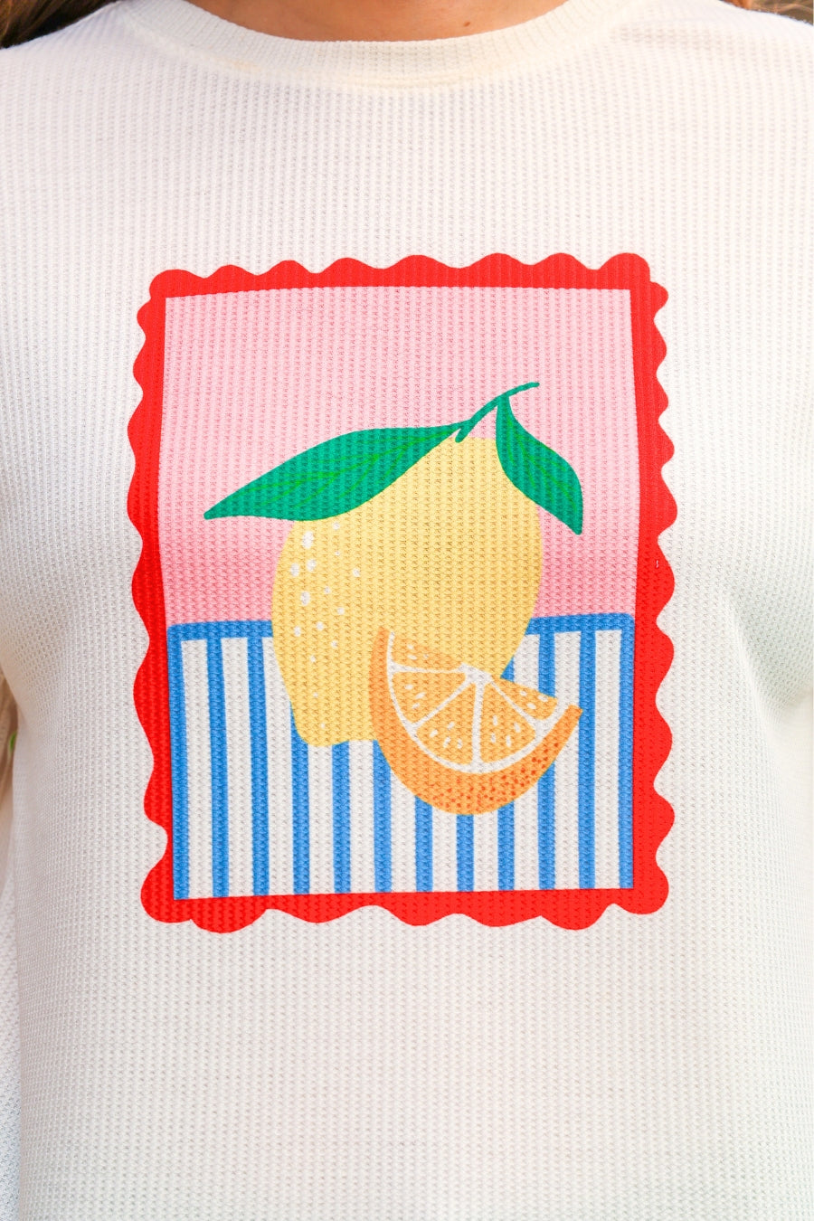 Limoncello Breeze Waffle Tee - Reg & Curvy