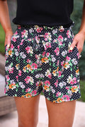 Midnight Garden Paperbag Shorts - Reg & Curvy