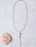 Pearl Glow Tassel Necklace