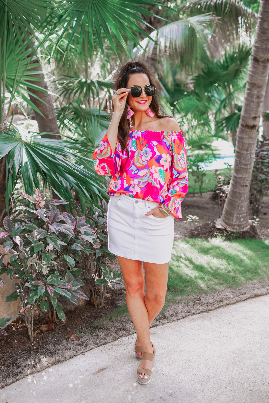 Tropic State of Mind Off Shoulder Top - Reg & Curvy