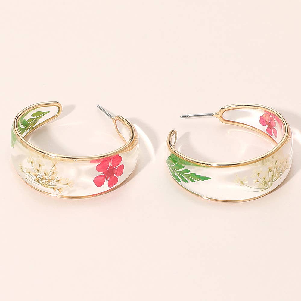 Garden Party Resin Hoops