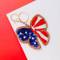 Stars & Stripes Sweet Bow Keychain