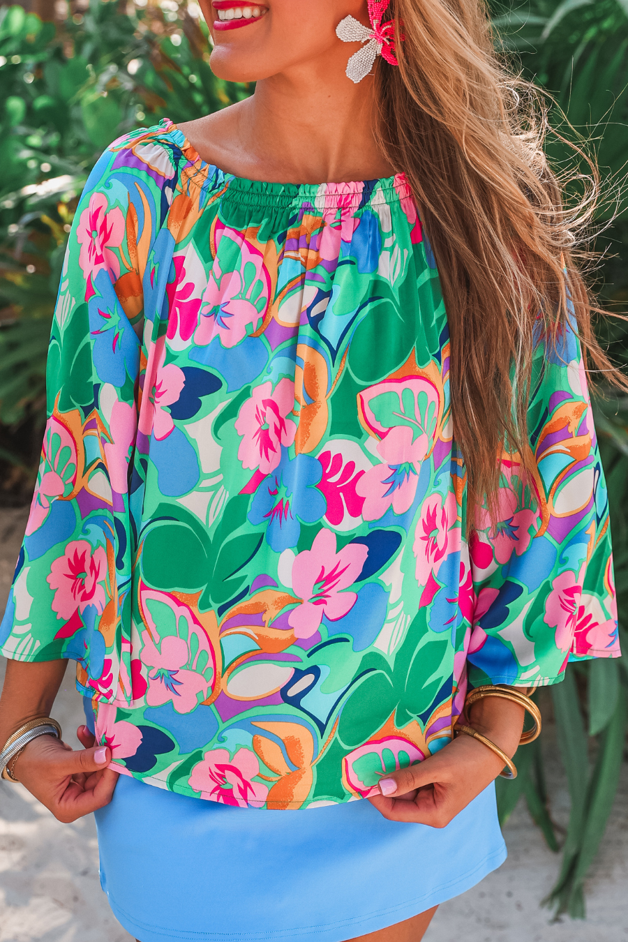 Tropic State of Mind Off Shoulder Top - Reg & Curvy