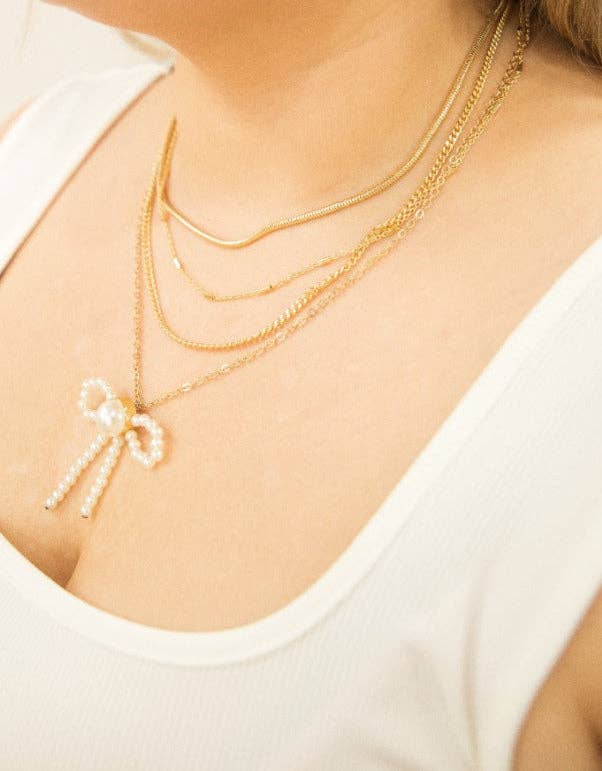Tied Up In Pearls Necklace