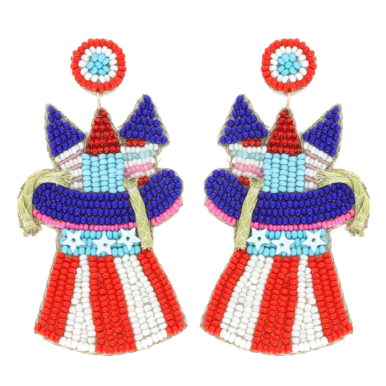 Star-Spangled Sweetheart Statement Earrings