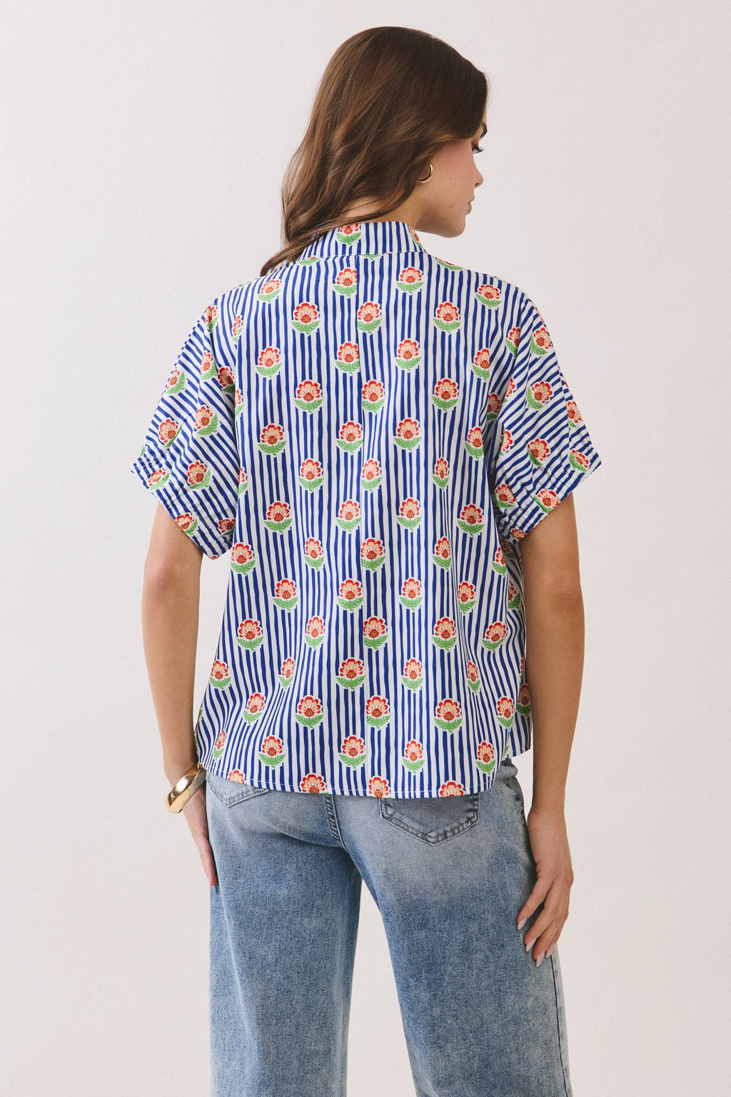 Picnic Stripe Bloom Top