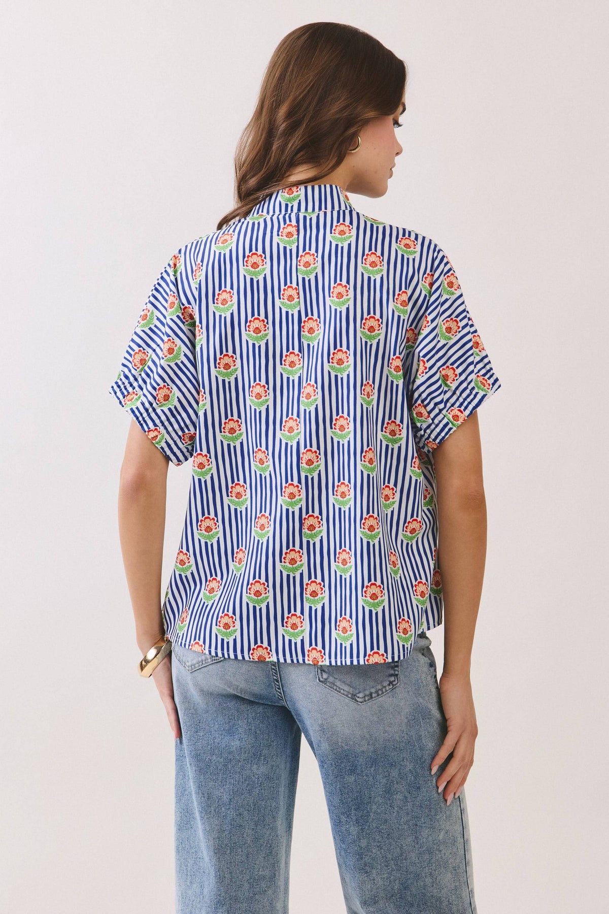 Picnic Stripe Bloom Top