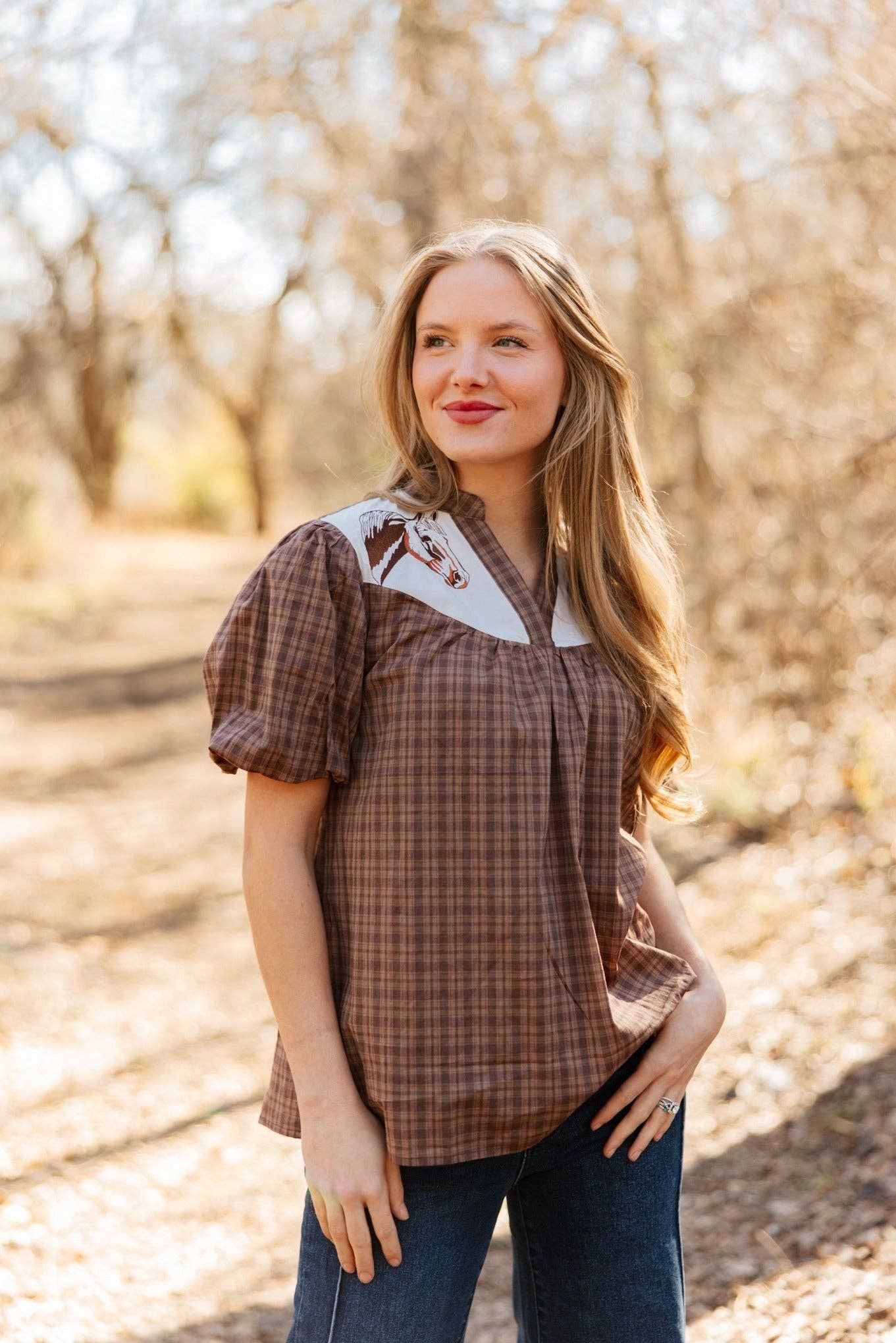 Saddle Up Plaid Top - Reg & Curvy