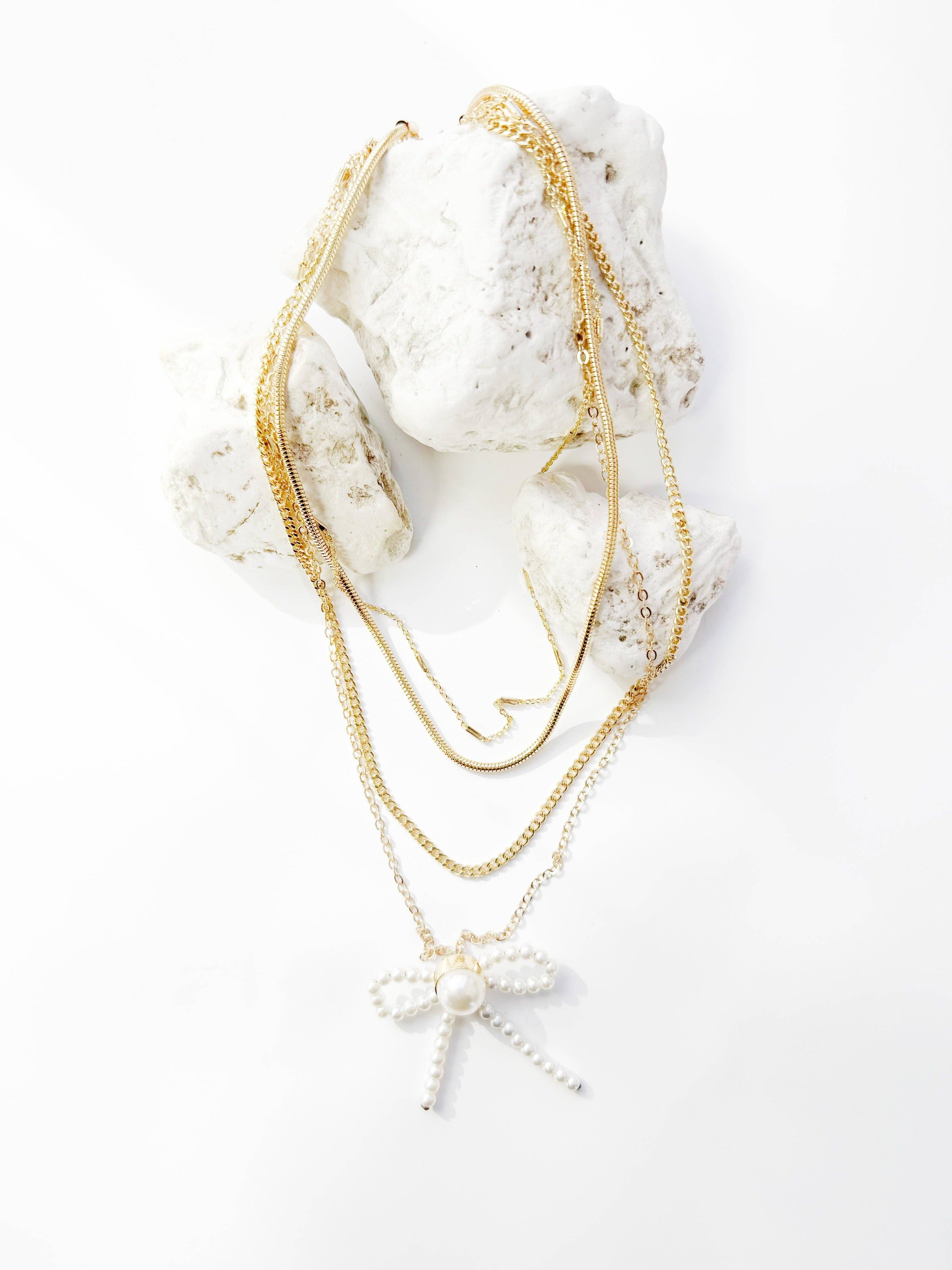 Tied Up In Pearls Necklace