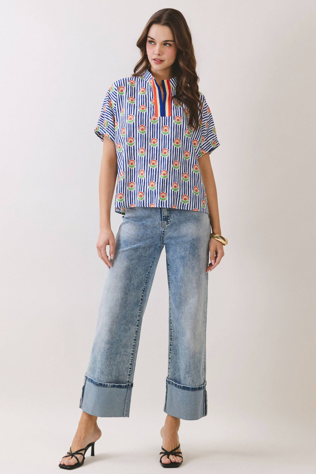 Picnic Stripe Bloom Top