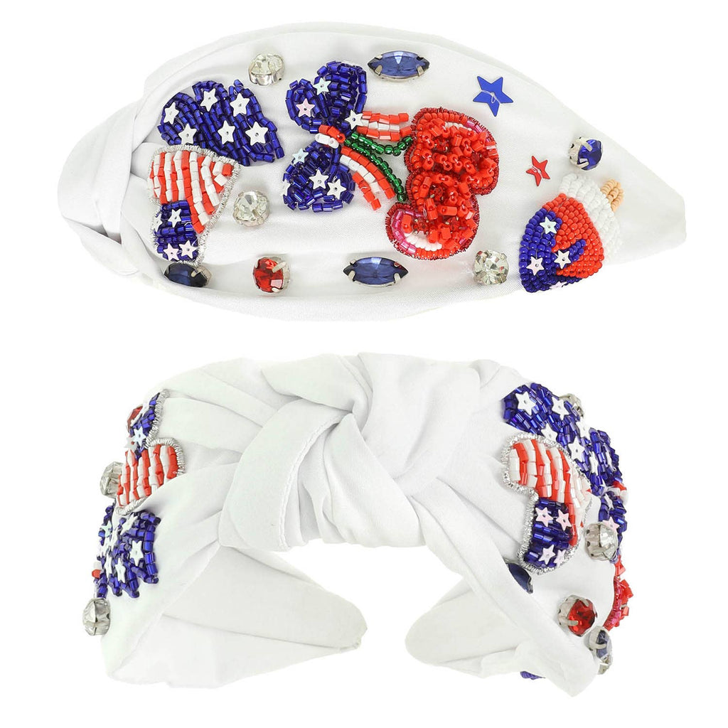 Cherry on Top Americana Knot Headband - 2 Colors