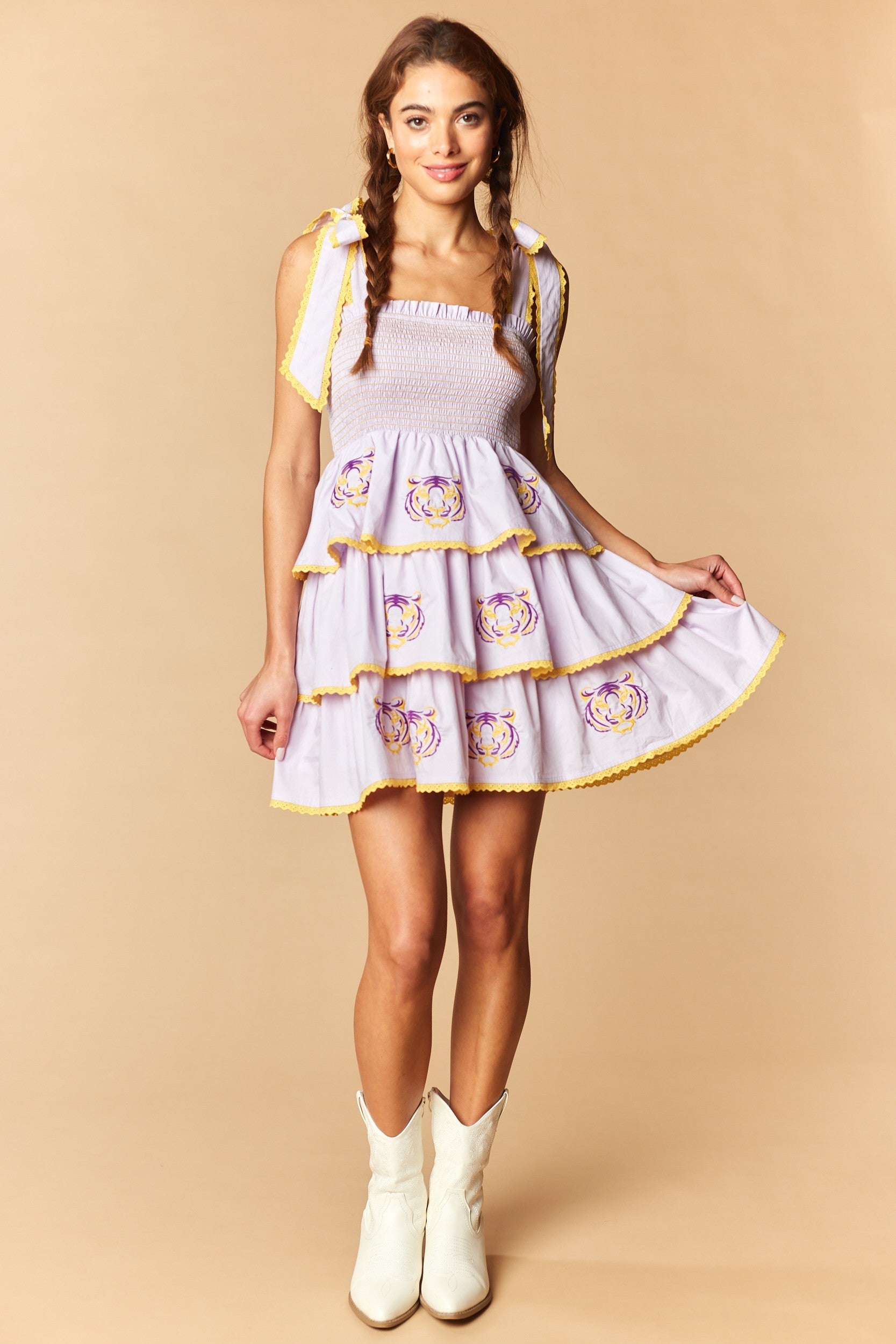 Geaux Time Tiered Dress