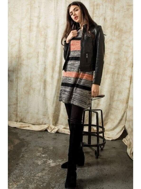 THML: Sleeveless Dye Cowl Neck Sweater Dress