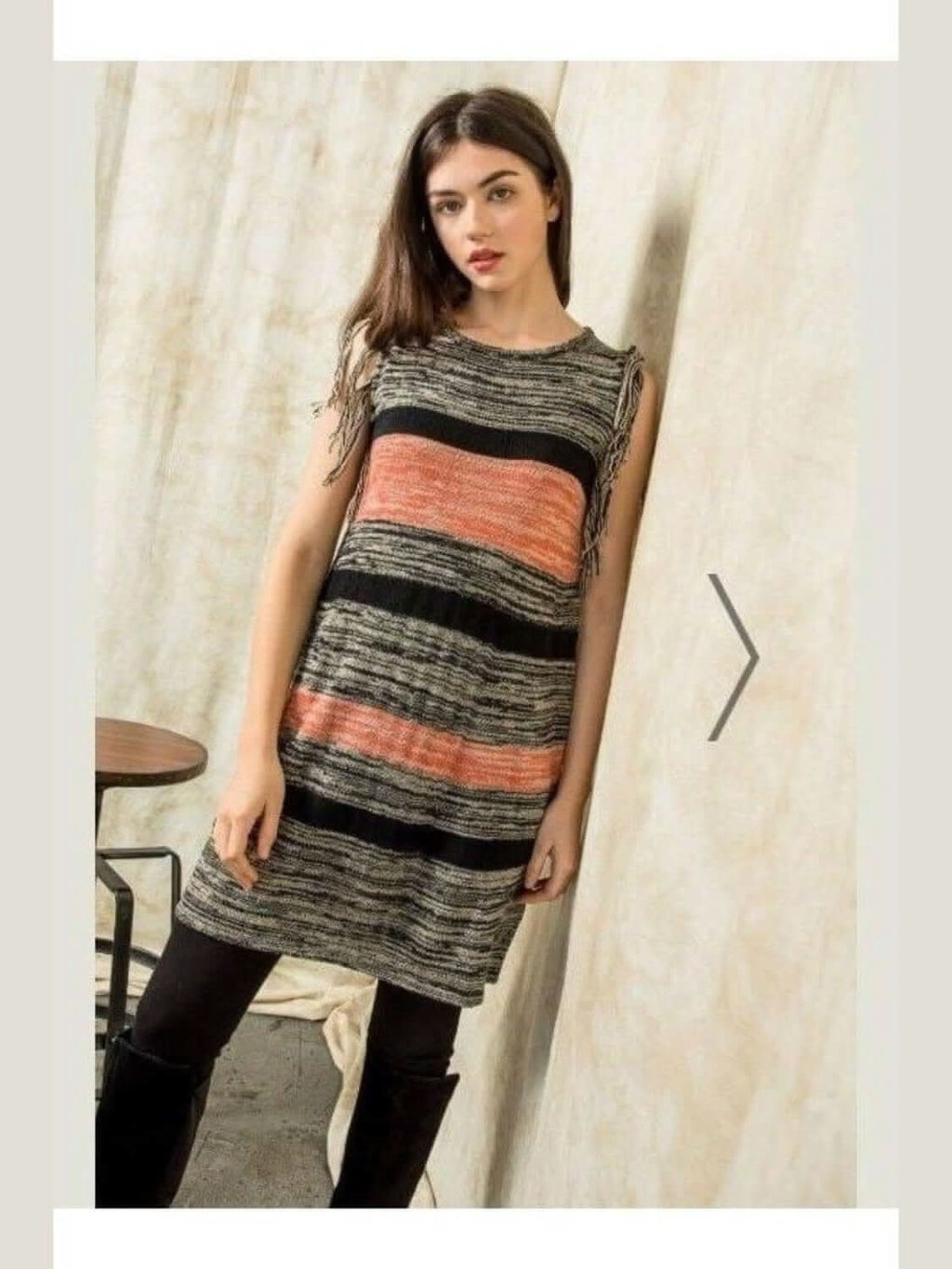 THML: Sleeveless Dye Cowl Neck Sweater Dress